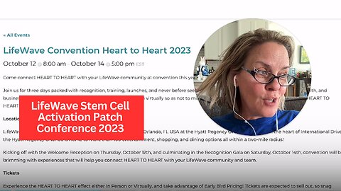 LifeWave Stem Cell Activation Patch Conference 2023