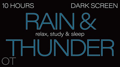 RAIN AND THUNDER Sounds for Sleeping| Relaxing| Studying| BLACK SCREEN| Dark Screen Nature Sounds