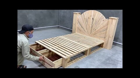 How To Build A Beautiful Single Bed Out Of Pallets For Your Child - Creative Woodworking Idea Design