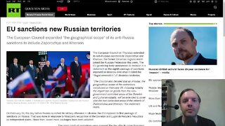 EU sanctions new Russian territories despite them being “illegal annexed”