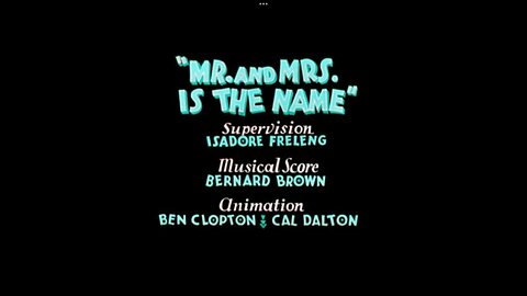 1935, 1-19, Merrie Melodies, Mr. and Mrs. Is the name