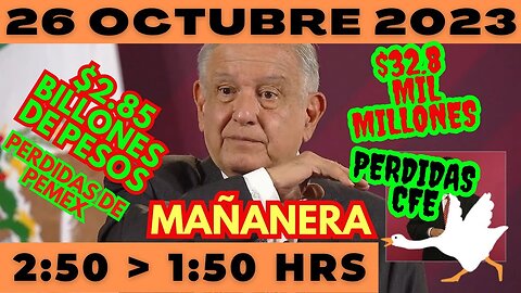 💩🐣👶 AMLITO | Mañanera *Jueves 26 de Octubre 2023* | El gansito veloz 2:50 a 1:50.