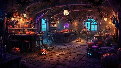 Halloween Tavern Ambience | Spooky Music with Inn Sounds