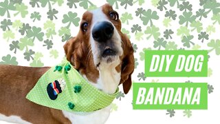 EASY DIY Dog Bandana for St. Patrick's Day 🍀