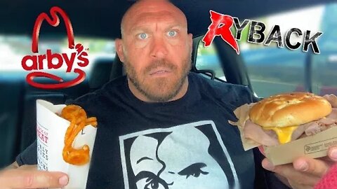 Arbys Half Pound Beef & Cheese Sandwich + Curly Fries Mukbang Food Review Ryback Its Feeding Time