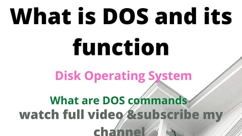 ms dos|What are the uses of MS-DOS|ms-dos vs windows|nabajyotidas#What is MS-DOS explain,