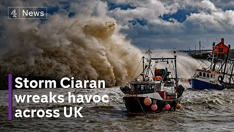 Storm Ciaran: Damage across parts of southern England and the Channel Islands