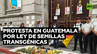 Protesta campesina guatemalteca contra ley de semillas transgénicas
