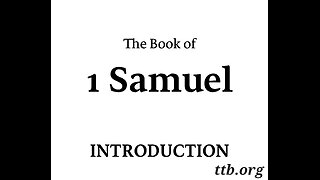 1 Samuel Introduction (Bible Study)