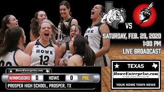 Howe Lady Bulldogs vs. Winnsboro Lady Raiders, regional finals basketball, Feb. 29, 2020