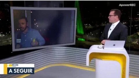 Repórter da Rede Globo aparece sem máscara e foge ao vivo