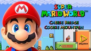 Super Mario World - Super Nintendo / Stage Cheese Bridge Area and Cookie Mountain .