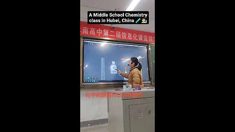 Middle school chemistry class in Hubei, China