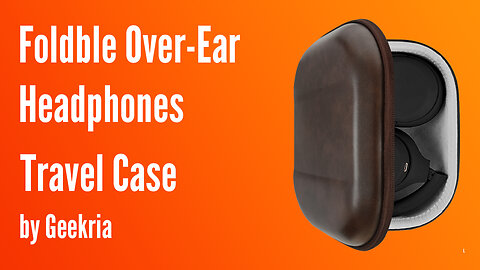 Foldble Over-Ear Headphones Travel Case, Hard Shell Headset Carrying Case | Geekria