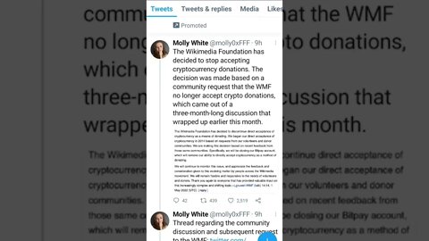 Wikipedia Stops Accepting All Cryptocurrency Donations: #cryptomash #ytshorts #cryptonews