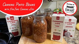 ForJars Canning Lids Review! Canning Pinto Beans - Quick Soak Method
