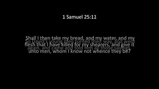 1st Samuel Chapter 25