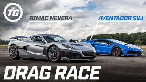 DRAG RACE: Rimac Nevera vs Lamborghini Aventador SVJ