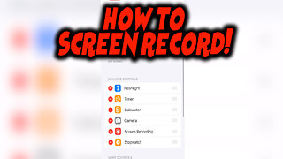 How to Screen Record on Iphone