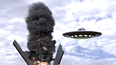 Ufo on the sea destroys a ship