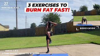 DO THESE 3 EXERCISES TO BURN FAT FAST! (NO EQUIPMENT)