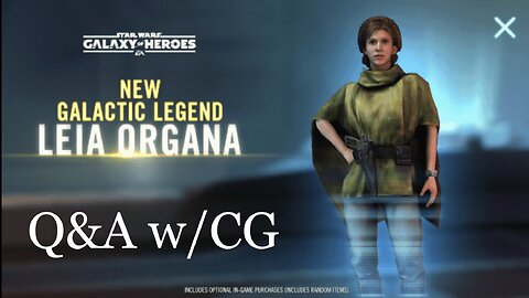 GL Leia Organa Q&A with CG | For Once, The Q&A was Focused on the Character ONLY!!