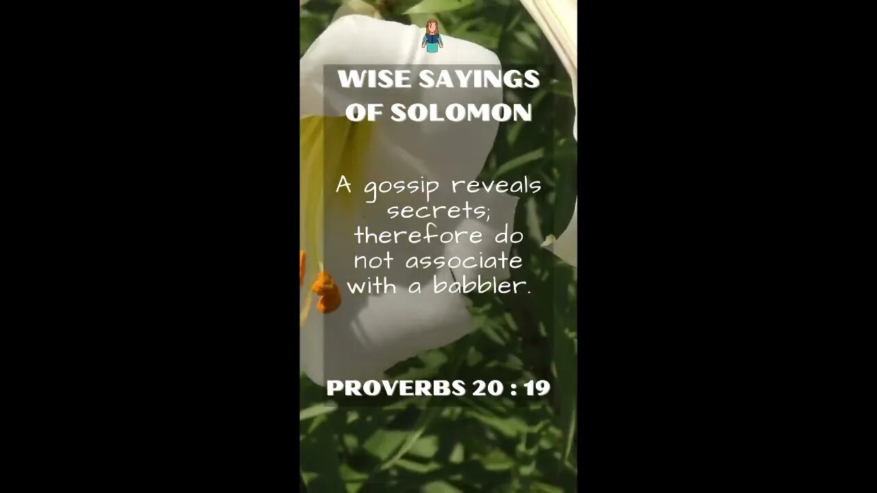 Proverbs 20 19 nrsv bible wise sayings of solomon