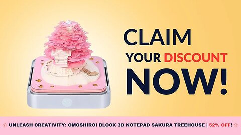 Unlock Your Creativity with Omoshiroi Block 3D Notepad Sakura Treehouse | Exclusive 52% Discount!