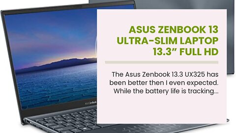 ASUS ZenBook 13 Ultra-Slim Laptop 13.3” Full HD NanoEdge Bezel Display, Intel Core i5-1035G1 Pr...