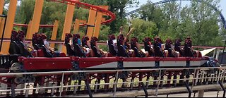 Off Ride Footage of Top Thrill Dragster at Cedar Point, USA (2013)