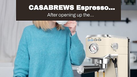 CASABREWS Espresso Machine With Grinder, Professional Espresso Maker With Milk Frother Steam Wa...