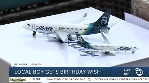 San Diego boy gets birthday wish thanks to Alaska Airlines