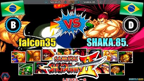 Samurai Shodown II (falcon35 Vs. SHAKA.85.) [Brazil Vs. Brazil]