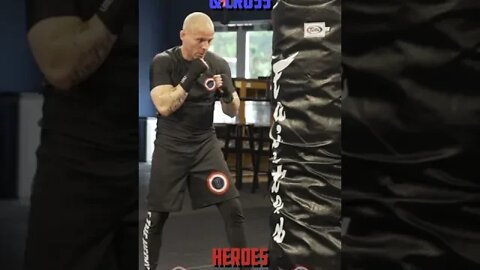 Heroes Training Center | Kickboxing & MMA "How To Double Up" Hook & Uppercut & Cross | #Shorts