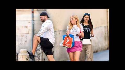 WET Fart Prank in Europe! PARKOUR in Italy!