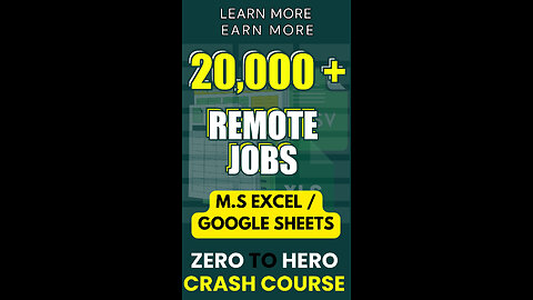 Microsoft Excel jobs | 20000+ remote jobs available | work from home