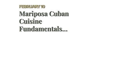 Mariposa Cuban Cuisine Fundamentals Explained