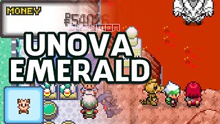 Pokemon Unova Emerald - GBA Hack ROM, QoL Hack with difficulty, and challenge mode in-game, b/w fea