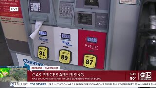 Gas prices start rising after extended drop