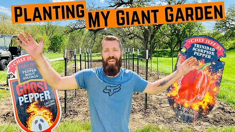 PLANTING My 2000 SQ FT VEGETABLE Garden!!! (Cattle Panel Trellis and Ghost Peppers)