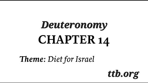 Deuteronomy Chapter 14 (Bible Study)