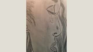 crying girl art