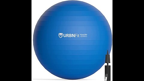 Gaiam Total Body Balance Ball Kit - Includes Anti-Burst Stability Exercise Yoga Ball, Air Pump,...
