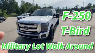 Military Lot Walk Around, F250, T Bird