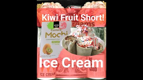 Kiwi Fruit Custard Wrapped In Sweet Rice Dough Ice Cream Short!
