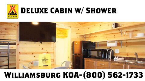 360 Tour of the Deluxe Cabin at Williamsburg / Busch Gardens Area KOA