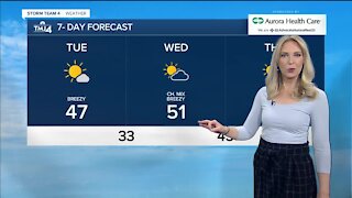 Southeast Wisconsin weather: Mostly cloudy and breezy Tuesday, with highs in the 40s