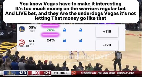 Rigged Atlanta Hawks vs Golden State Warriors | Vegas will always find a way to get their backend