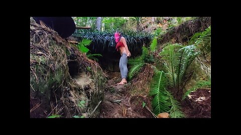 BANHO NO RIO SOZINHA|| TÉCNICAS DE BUSCRAFT SURVIVAL IN RAIN ASMR 🇧🇷#primitive #asmrfood #buscraft