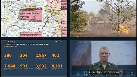 27.01.23 ⚡ Russian Defence Ministry report on the progress of the